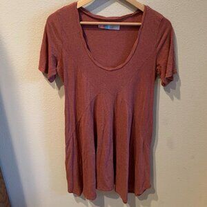 Free People Beach Mauve Scoop Neck Mini Dress